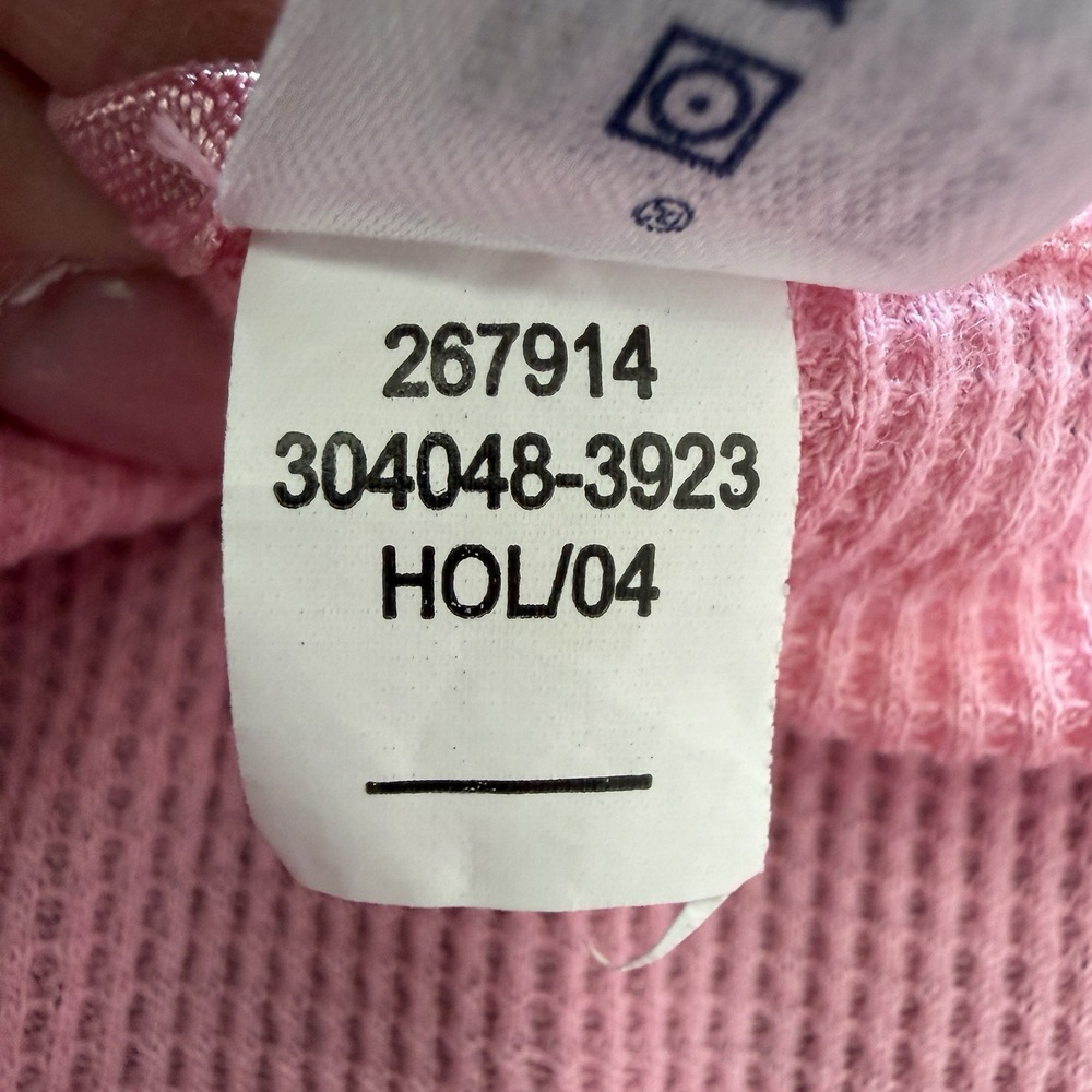 Vintage Y2K GAP Body Pink Waffle Knit‎ Lace Cami Top Medium Coquette - Picture 11 of 11